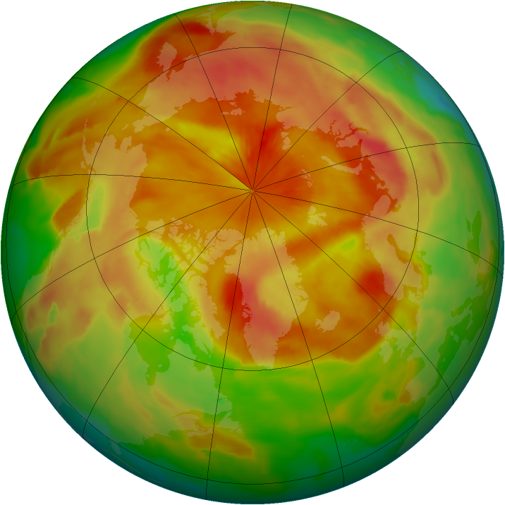 Arctic ozone map for 26 April 2015